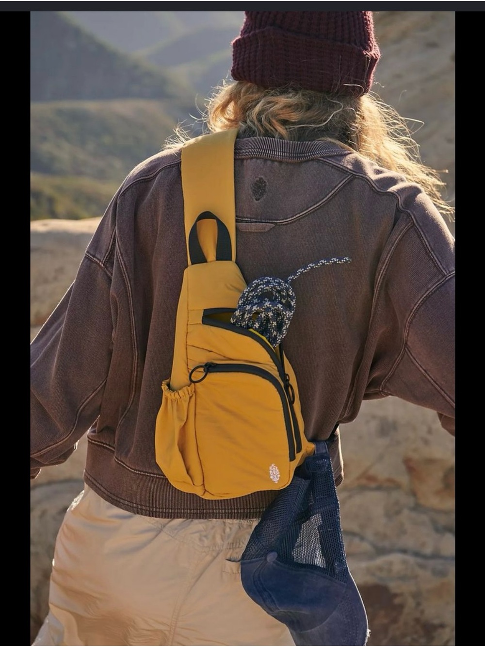FP Movement Mustard Crossbody Renegade Sling Bag